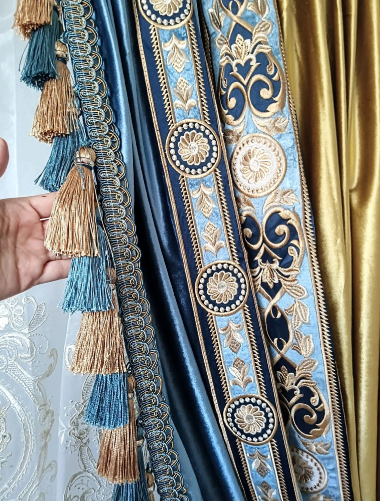 Custome made Simple and Elegant Curtain,100% Blackout Cotton, Double Pinch Pleat, Extra Wide Extra length, Soft & Smooth touch in 16 colors.