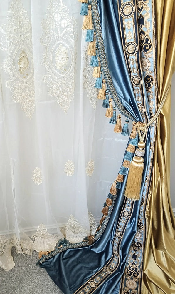 Custome made Simple and Elegant Curtain,100% Blackout Cotton, Double Pinch Pleat, Extra Wide Extra length, Soft & Smooth touch in 16 colors.